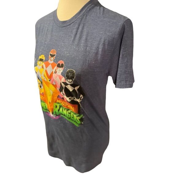 Power Rangers Graphic T-shirt Short Sleeve Tee Mighty Morphin Gray Small (Junior - Picture 7 of 7